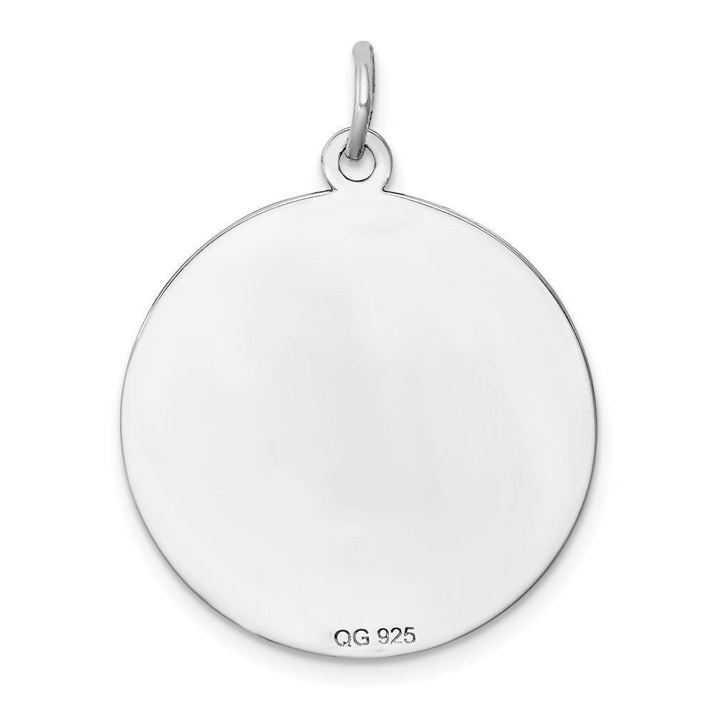 Sterling Silver Rhodium-plated US Navy Disc