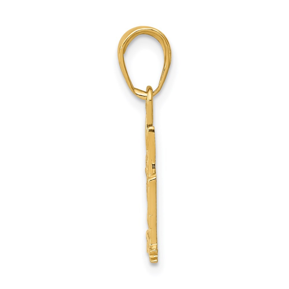 14k Yellow Gold Cruise Ship Pendant
