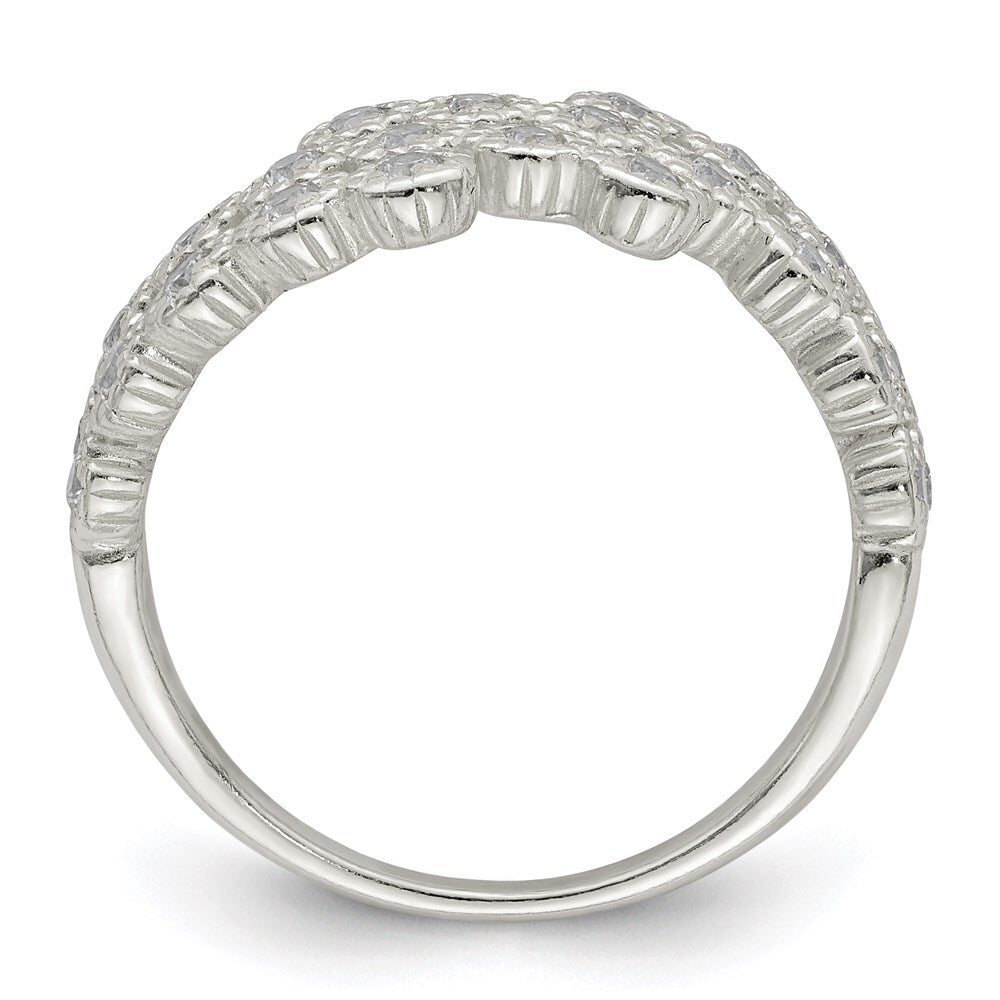 Sterling Silver Cubic Zirconia Ring Size 6