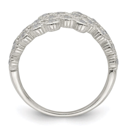 Sterling Silver Cubic Zirconia Ring Size 6