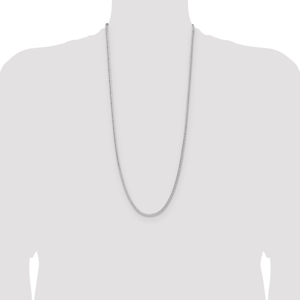 Sterling Silver 2.5mm 8 Sided Diamond-cut Double Spiga Chain