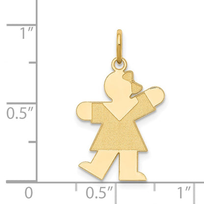 14k Yellow Gold Kid Charm Pendant for Women