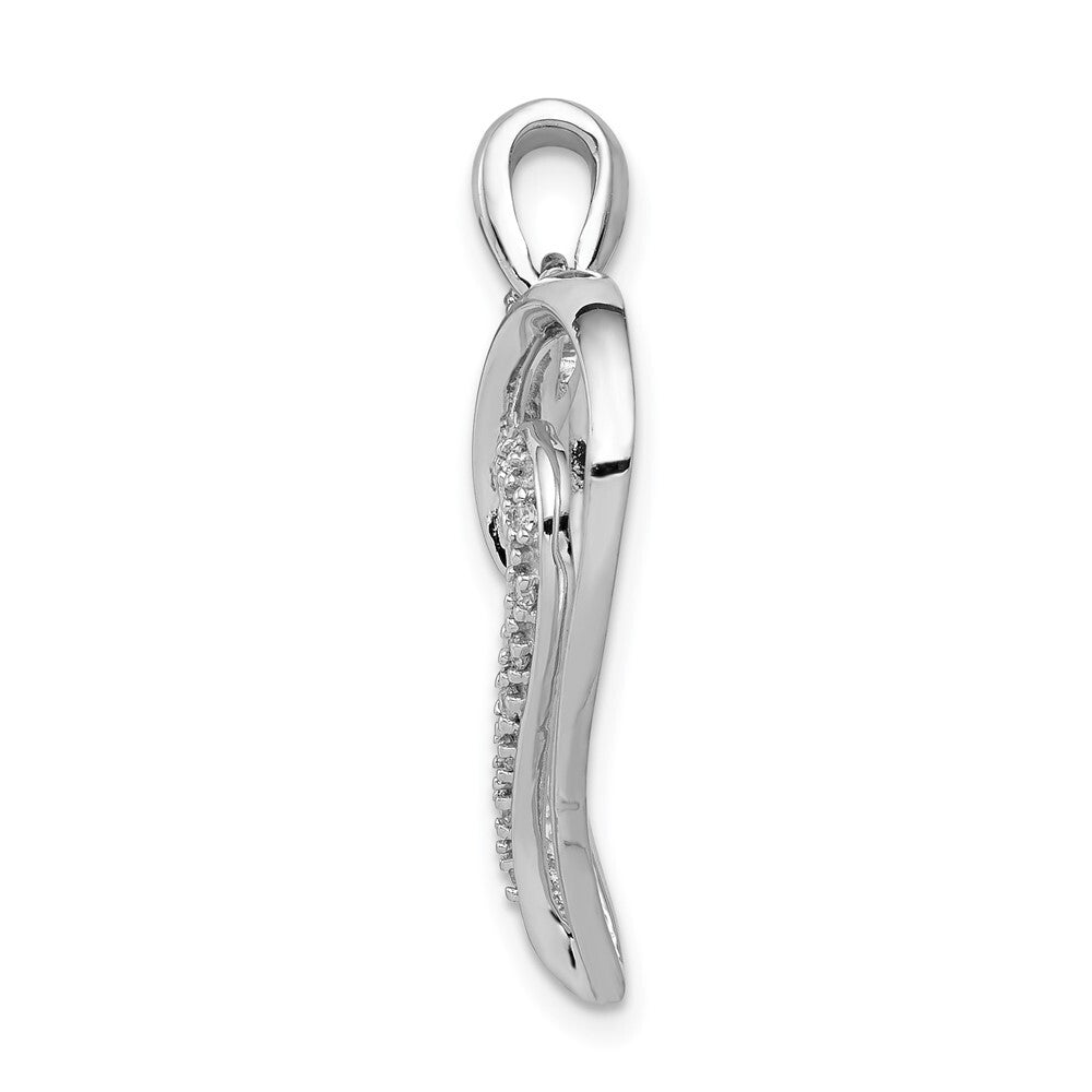 14k White Gold 1/10ct. Diamond Heart Pendant for Women