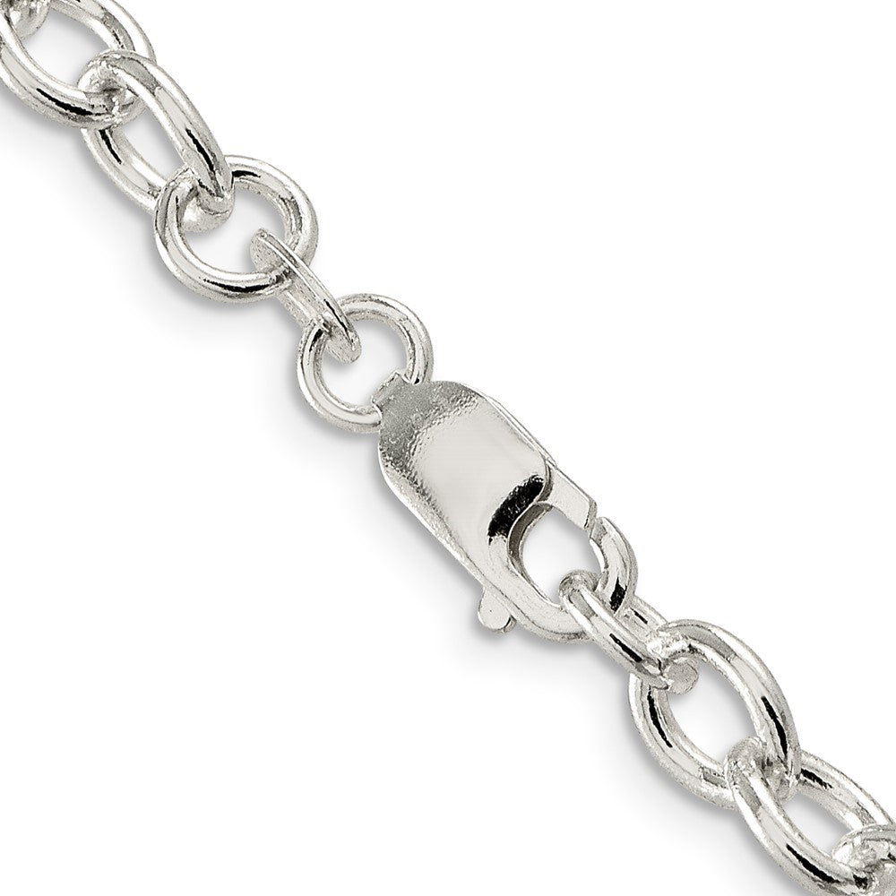 Sterling Silver 6.8mm Oval Cable Chain Necklace