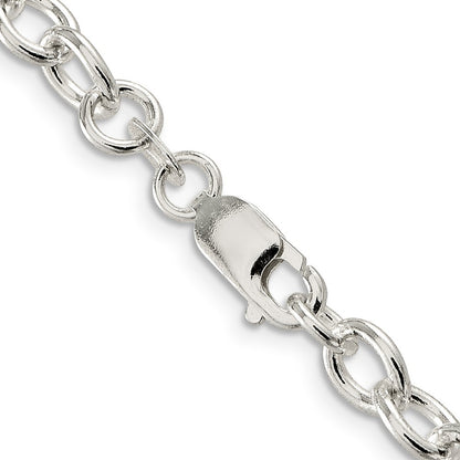 Sterling Silver 6.8mm Oval Cable Chain Necklace