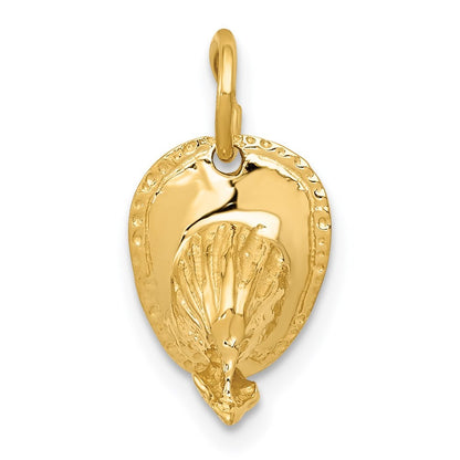14k Yellow Gold  3D Fireman's Hat Charm