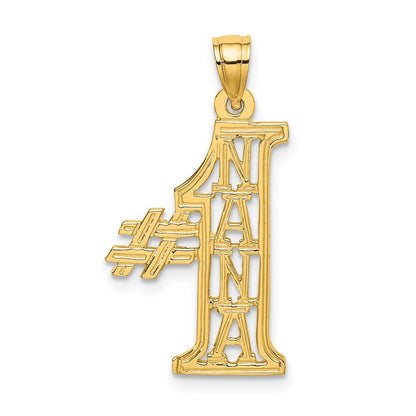 14k Yellow Gold #1 NANA Charm Pendant for Women