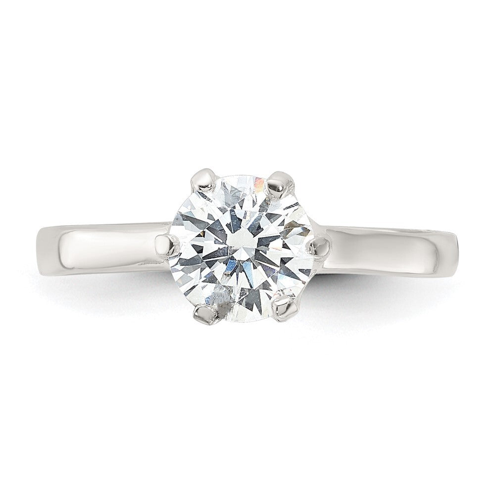 Sterling Silver Cubic Zirconia Ring Size 8