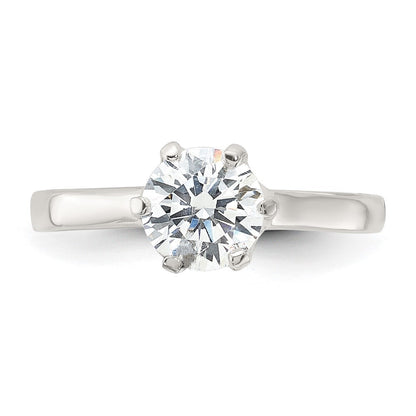 Sterling Silver Cubic Zirconia Ring Size 8