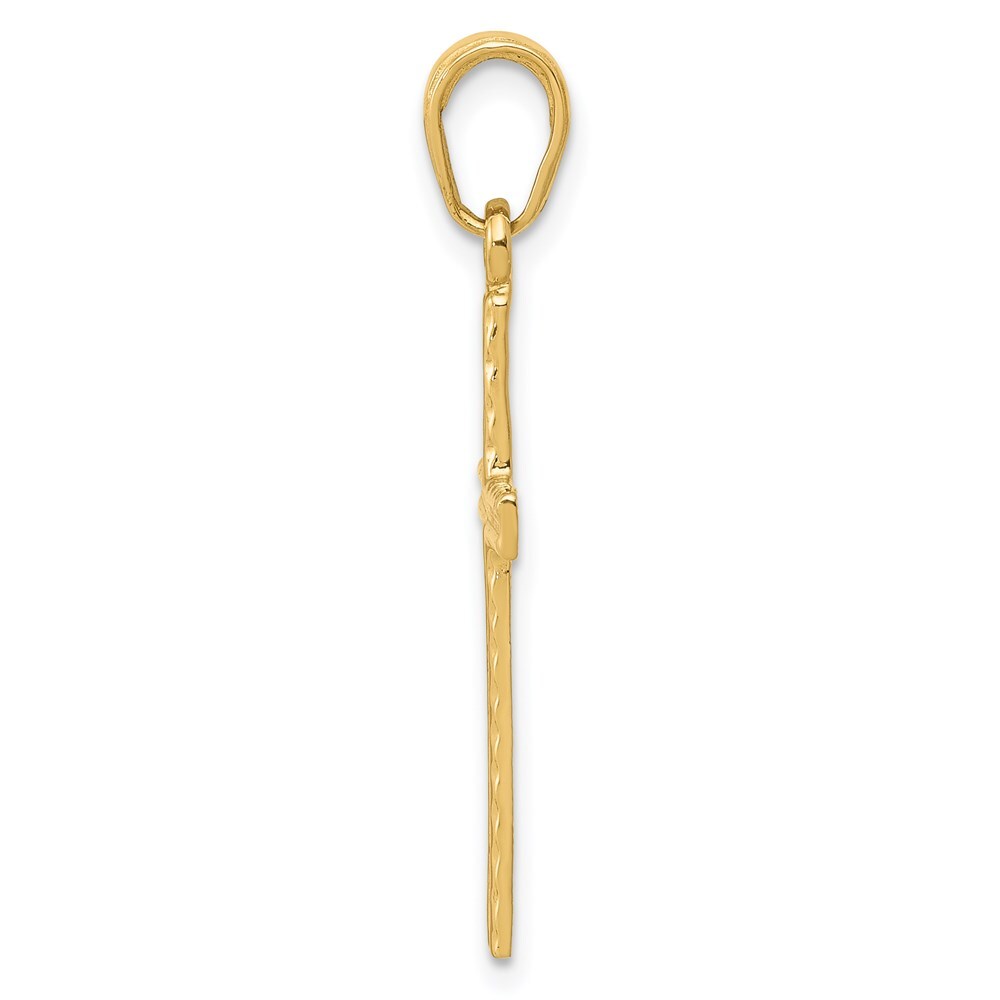 14k Yellow Gold Latin Cross Pendant