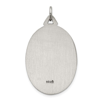 Sterling Silver Antiqued Satin St. Christopher Medal
