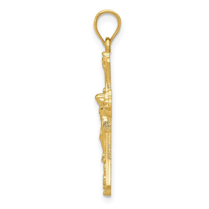 14k Yellow Gold Crucifix Pendant