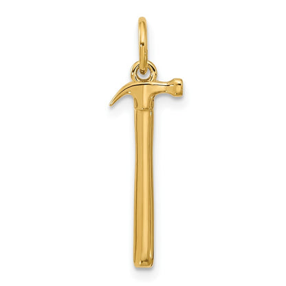 14k Yellow Gold Fancy Hammer