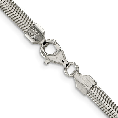 Sterling Silver 4.2mm Flat Oval Snake Chain Necklace