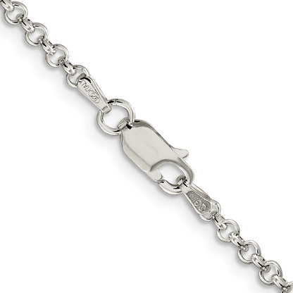 Sterling Silver 2.8mm Rolo Chain Necklace