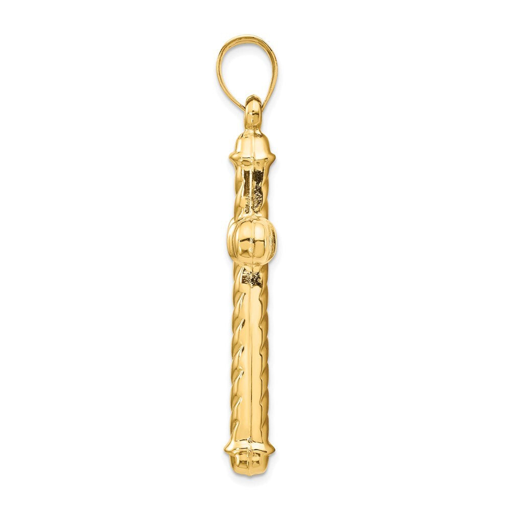 14k Yellow Gold Hollow Cross Pendant