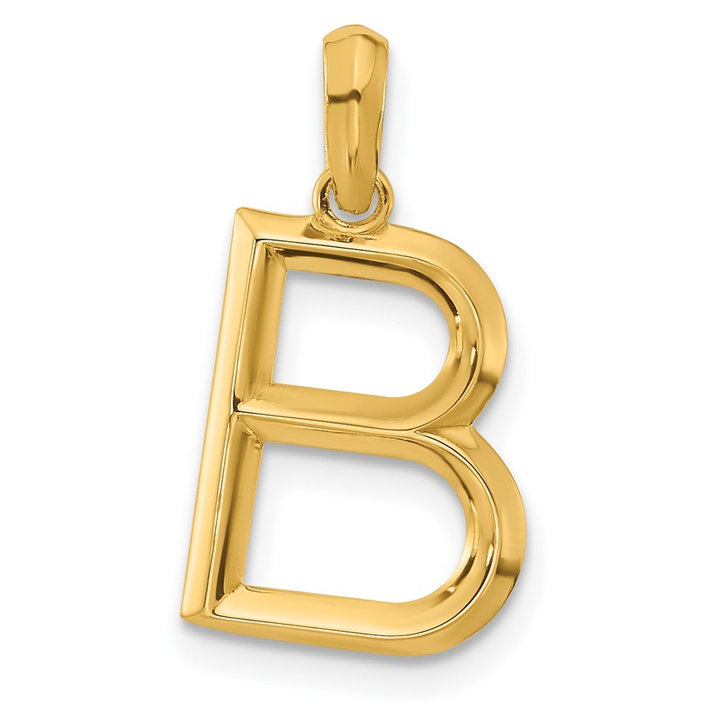 14k Yellow Gold Fancy Letter B