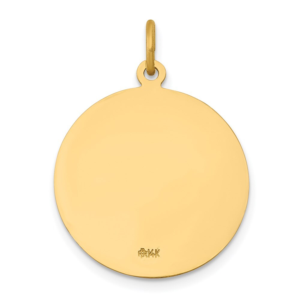 14k Yellow Gold Saint John Medal Pendant for Women