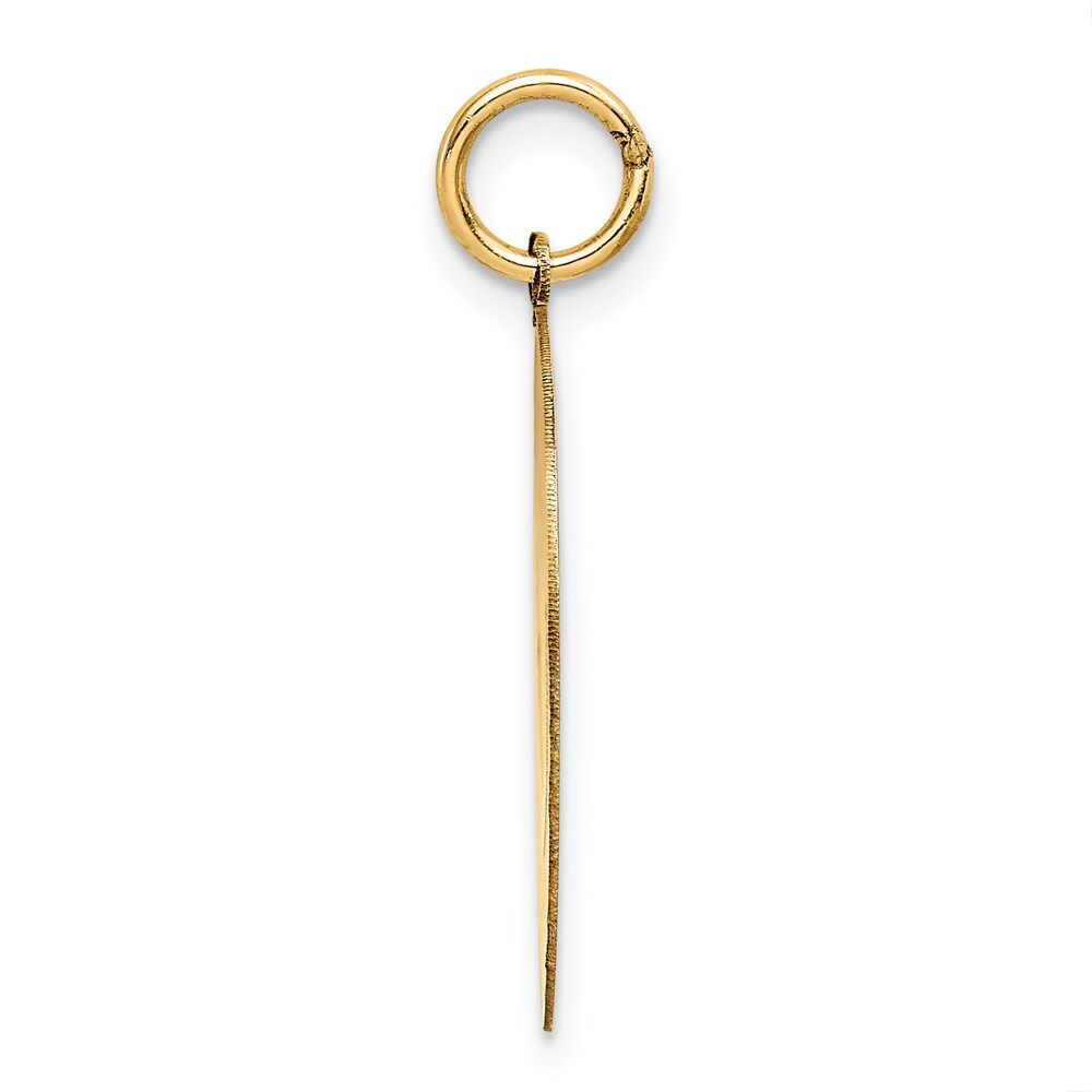 14k Yellow Gold Solid Polished Smiley Face Pendant for Women