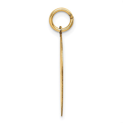 14k Yellow Gold Solid Polished Smiley Face Pendant for Women