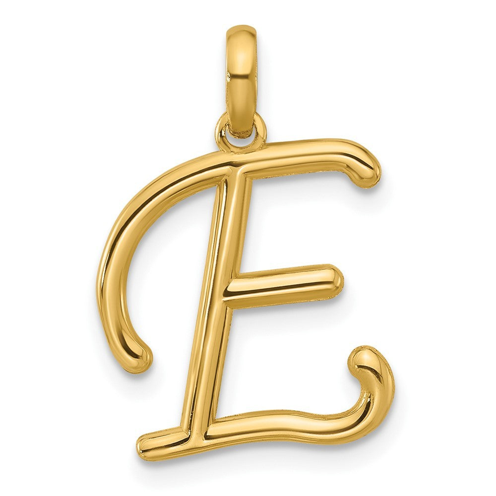 14k Yellow Gold Fancy Letter E