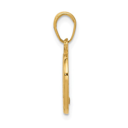 14k Yellow Gold NEW YORK City Skyline in Apple Pendant for Women
