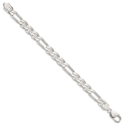 Sterling Silver 8.75mm Figaro Anchor Chain Bracelet