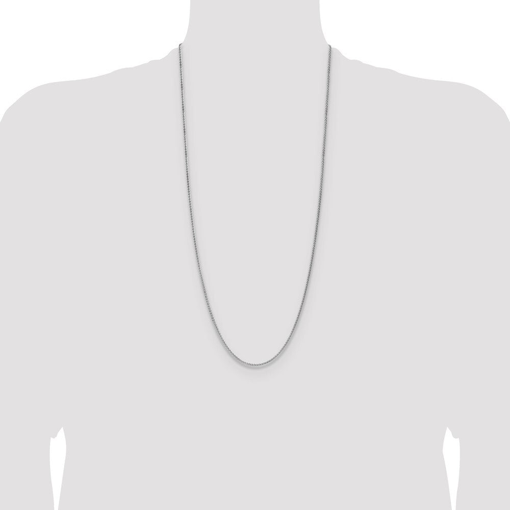 Sterling Silver 2.1mm Diamond-cut Square Spiga Chain
