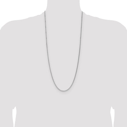 Sterling Silver 2.1mm Diamond-cut Square Spiga Chain