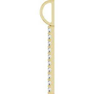 14k Yellow Gold 1 6 CTW Natural Diamond Vertical Bar Charm Pendant