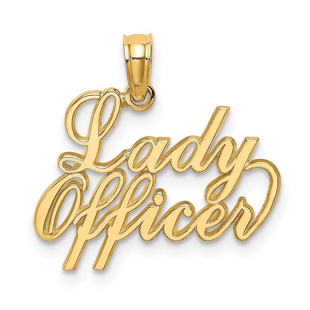14k Yellow Gold LADY OFFICER Charm