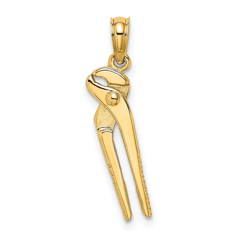 14k Yellow Gold 3-D Moveable Pliers Charm