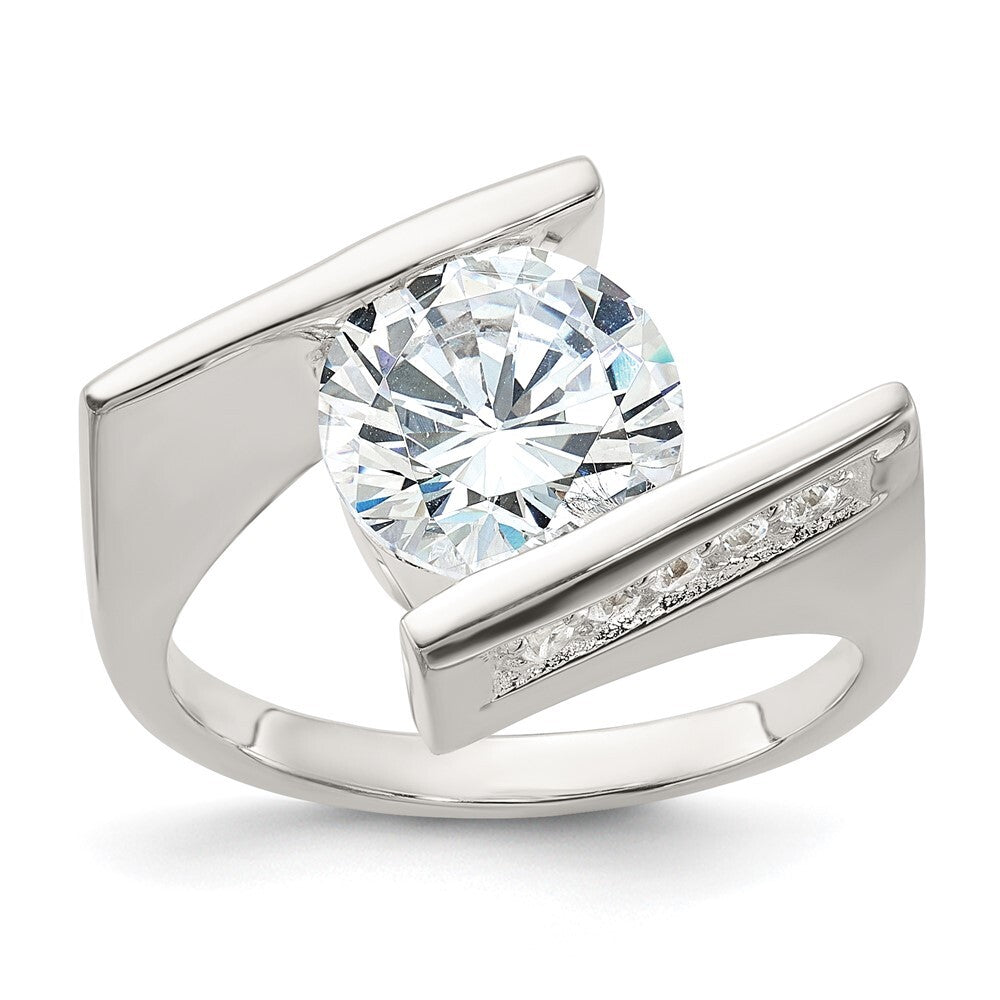 Sterling Silver Cubic Zirconia Ring Size 7