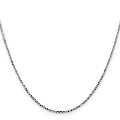 14K White Gold 20 inch 1.45mm Diamond-cut Cable Chain Necklace