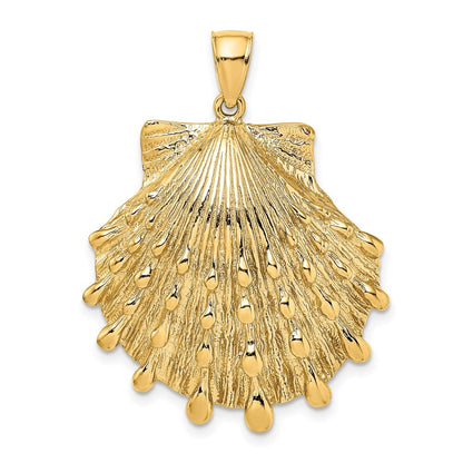14k Yellow Gold Lion's Paw Shell Charm
