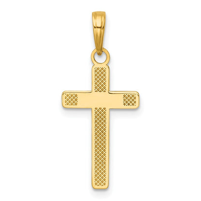 14k Yellow Gold Polished Large Cross Charm