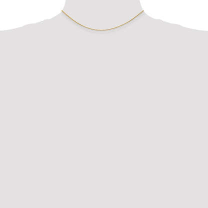 14k Yellow Gold 14" 1mm Diamond-cut Parisian Wheat Chain Necklace