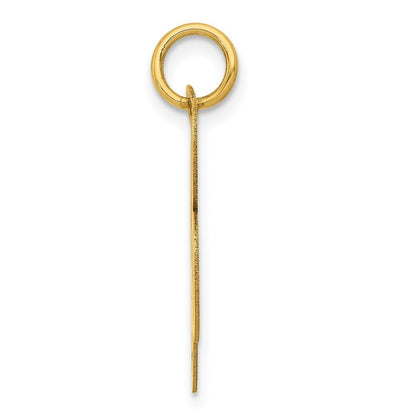14k Yellow Gold Large Fancy Script Letter B Initial Charm