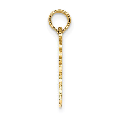 14k Yellow Gold  BEST FRIEND/FRIENDS FOREVER 2-Piece Break-Apart Heart Charm