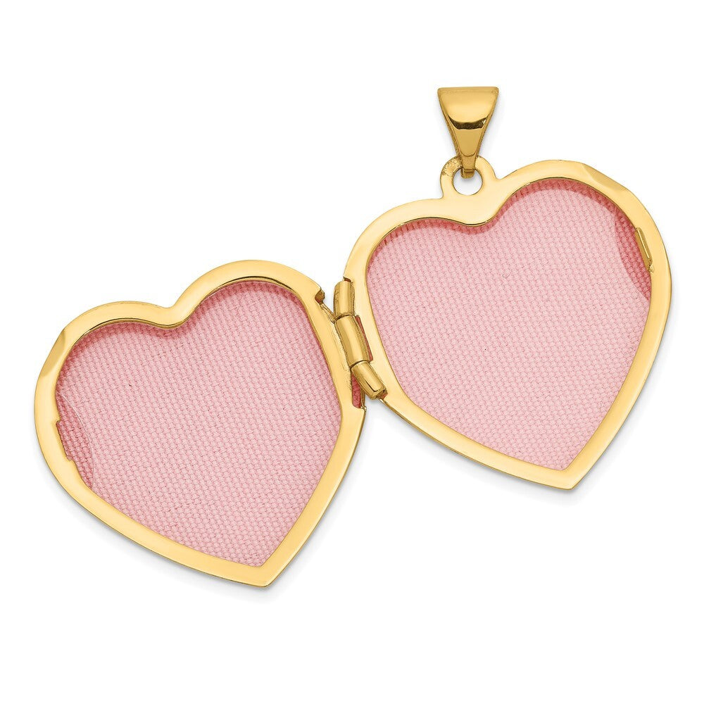 14k Yellow Gold 21mm Heart Locket