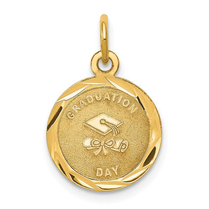 14k Yellow Gold GRADUATION DAY Charm Pendant for Women