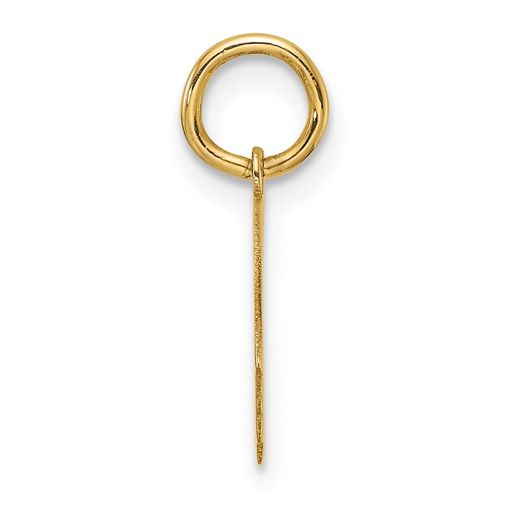 14k Yellow Gold Plain Small .013 Gauge Facing Right Engravable Boy Head Charm
