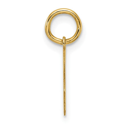14k Yellow Gold Plain Small .013 Gauge Facing Right Engravable Boy Head Charm