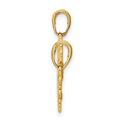 14k Yellow Gold Polished 2 Piece Break Apart HE WHO HOLDS THE KEY Charms