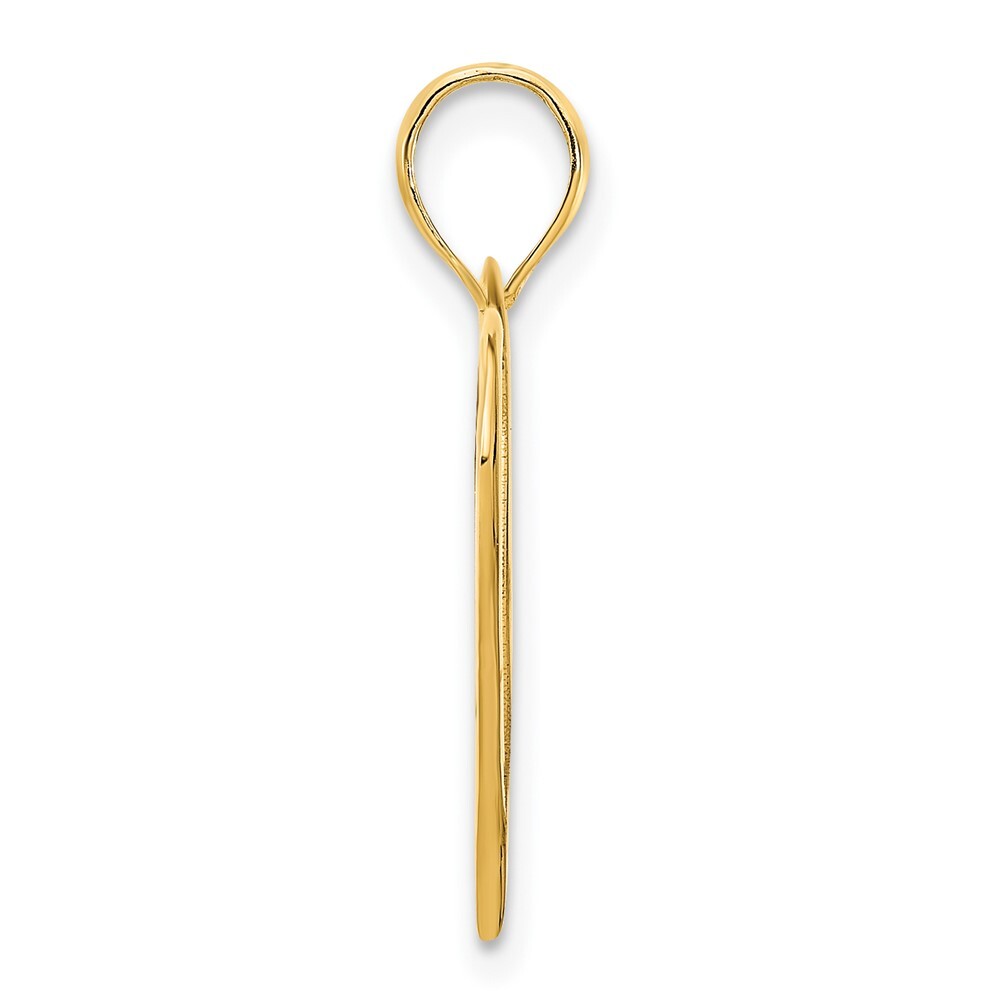 14k Yellow Gold Open Heart Pendant for Women