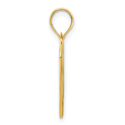 14k Yellow Gold Open Heart Pendant for Women