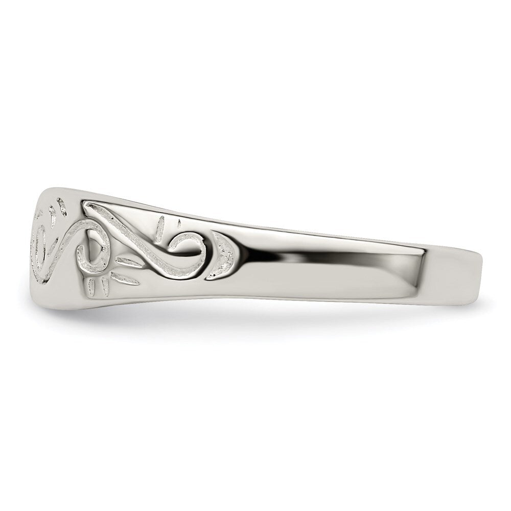 Sterling Silver Swirl Ring Size 7