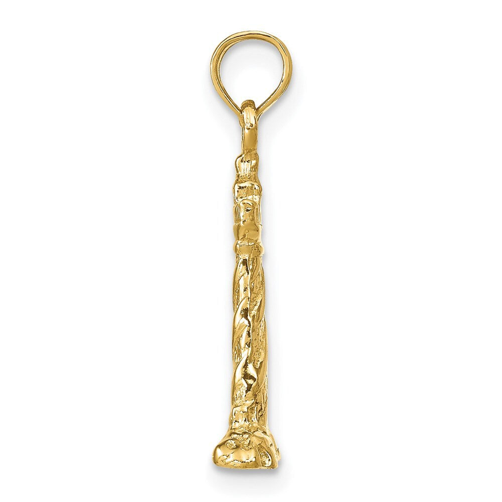 14k Yellow Gold 3D St. Augustine Lighthouse Pendant for Women