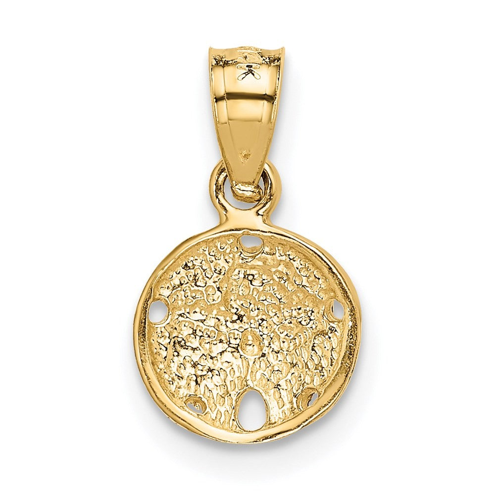14k Yellow Gold Sand Dollar Pendant
