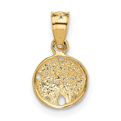 14k Yellow Gold Sand Dollar Pendant